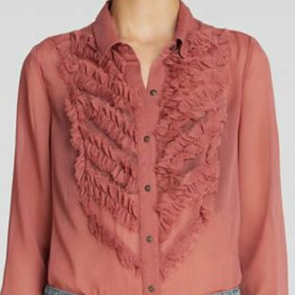 Free People Solid Tux Top Raspberry Medium - Picture 2 of 4